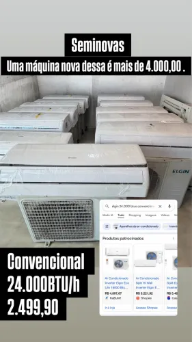 Ar condicionado 24mil btus seminovos premium 