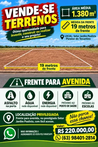 Terreno excelente tamanho e localização