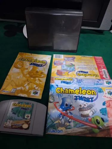 Chameleon Twist Com Caixa De Locadora Nintendo 64 Original