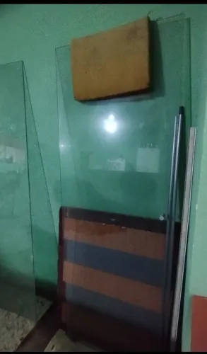 BOX DE BANHEIRO COR VERDE 02 FOLHAS COMPLETO