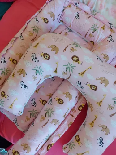 Kit berço + mini berço + almofada de amamentação +ninho