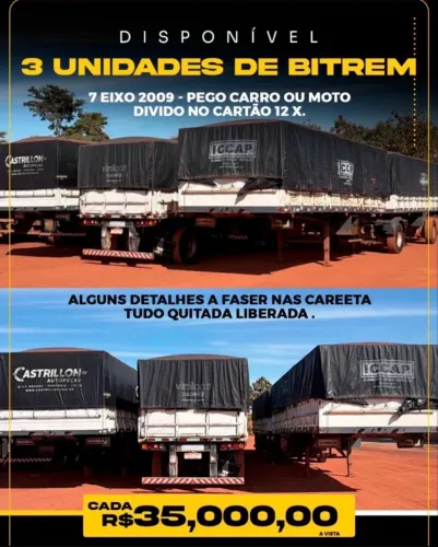 Bitrem noma 2009 Bitrem randon 2007  Duas unidades disponíveis