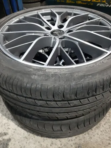 Roda aro 20 estilo BBS grafite com diamantado com Pneu 245 45 20 Michelin gm blazer 5x120