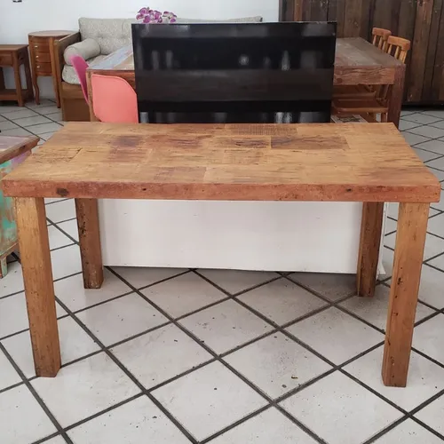 Mesa Com Tampo Em Mosaico De Peroba Rosa