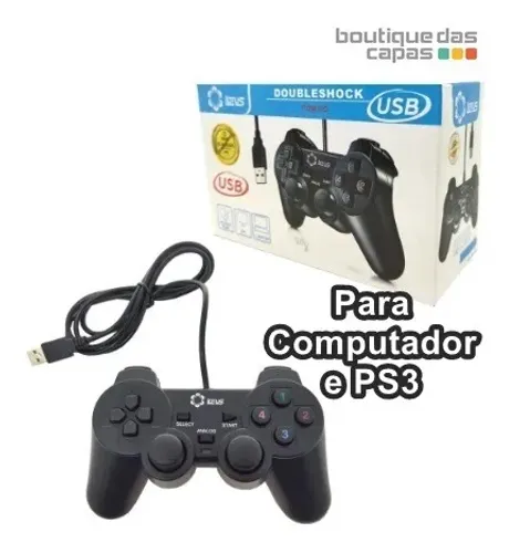 Controle com fio pc computador PS3 Lotus LT-CT010