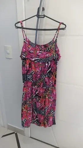 Vestido floral animal print rosa