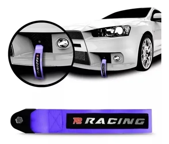 Strap Hook Racing Fita Cinta De Reboque Engate - Roxo