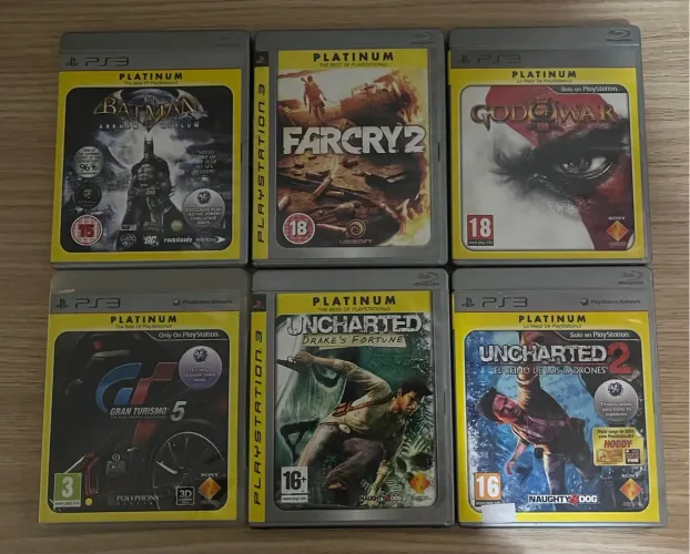 Lote de 6 Jogos Platinum PS3