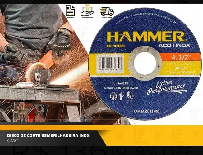 Disco hamer pra esmerilhadeira