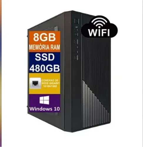 Computador core i5 8gb memória 480gb gab atx
