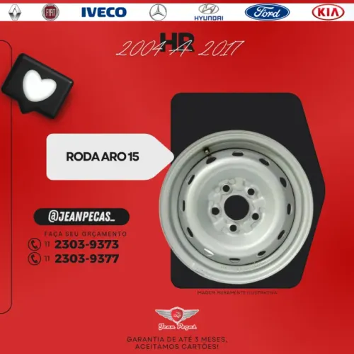roda aro 15 - hyundai hr