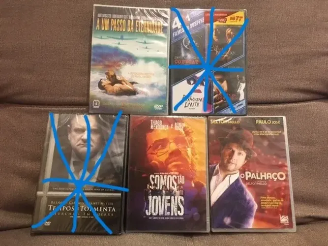 DVDs lacrados e originais: Somos tão Jovens, O Palhaço e A um passa da Eternidade