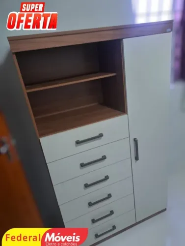 Cômoda 6 Gavetas e 1 Porta - Nova, Moderna e Funcional!