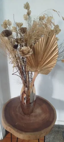 Vaso Decorativo Outono com Flores Secas