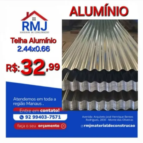 Telha Alumínio ( 2.44 x 0.66 )