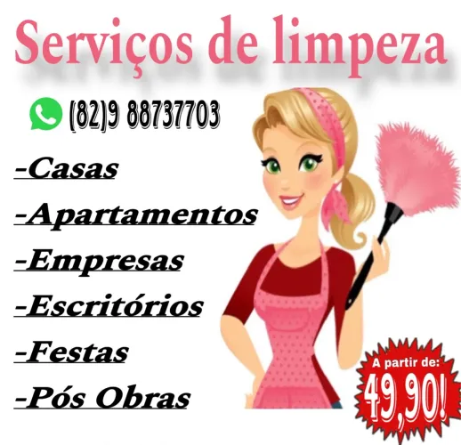 Diarista, limpeza doméstica, faxina, empregada