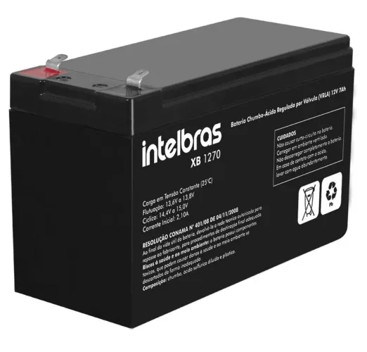 Vendo Bateria Selada VRLA 12V 7AH XB 1270 Preto Intelbras