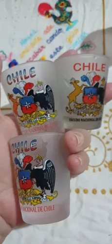 Kit de Copos de Shot do Chile,Rio e outros  