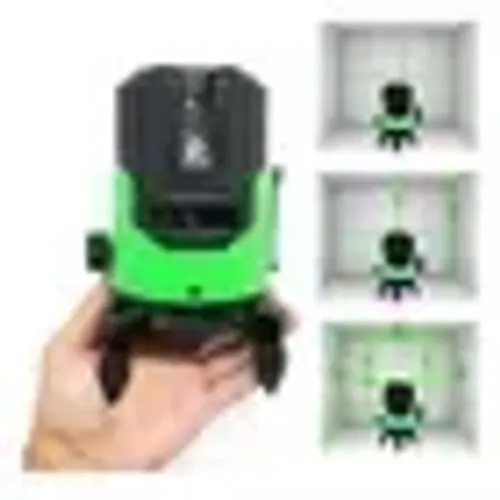 Nível Laser Verde 5 Linhas Base Giratória 360º 6 Pontos 5mts
