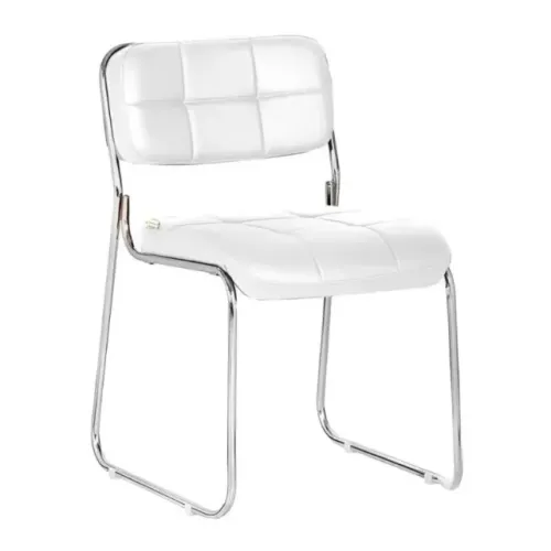 Cadeira Interlocutor Estofada Denver Cor Branco Conforto Durável Modelo 30408