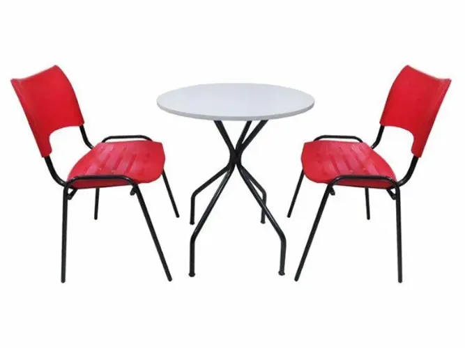 MESA PARA COMERCIO COM 02 CADEIRAS
