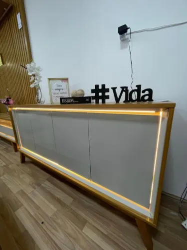 Buffet Requinte 4 portas com LED 1,60m de Largura- Produto Novo Entrega Rápida