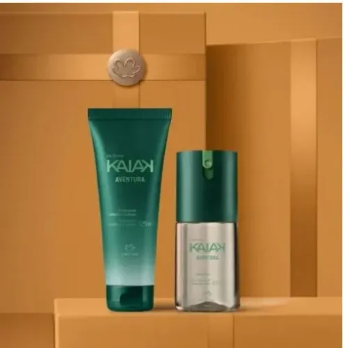 Desodorante Corporal Kaiak Aventura 100 ml + Shampoo Cabelo e Corpo Kaiak Aventura 125 ml