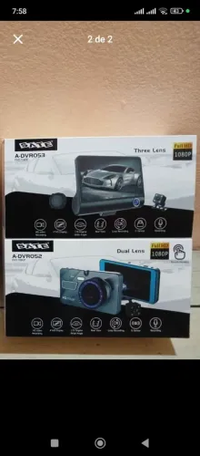 Camara Triple Para Carro (Interior / Exterior e Traseira) + Suporte Para o Celular 