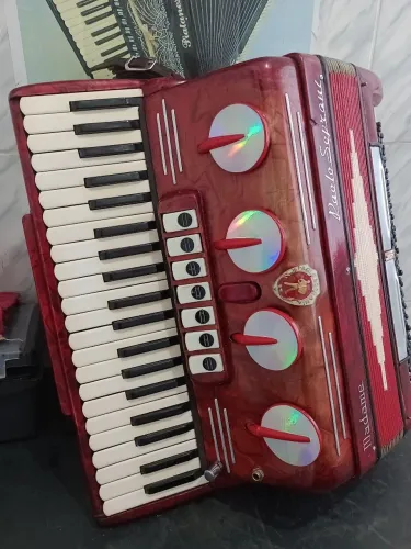 Sanfona Paolo soprani  120 baixos italiana tersa de voz