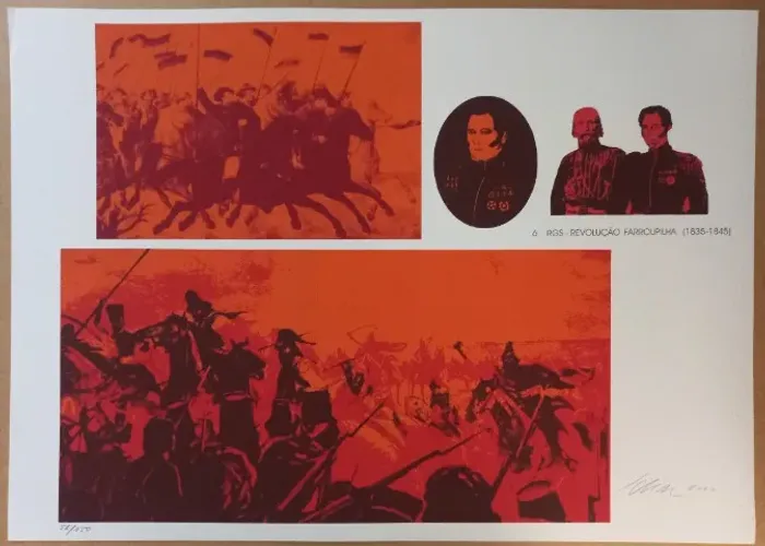 Gravura de Carlos Scliar - Quadro em serigrafia  