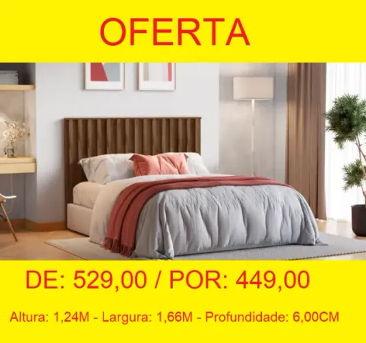 Cabeceira de madeira ripada reforçada