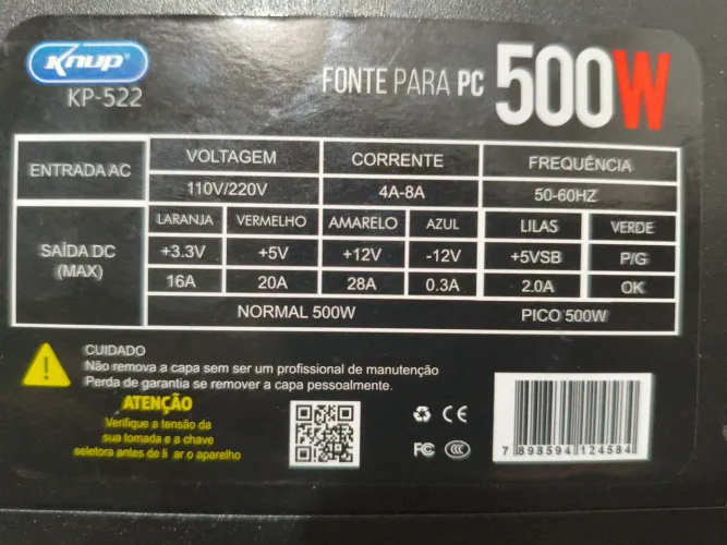 Fonte 500w
