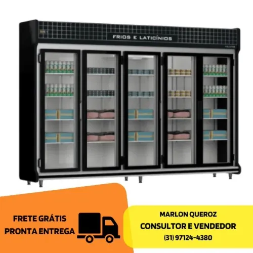 Expositor Auto Serviço 5 Portas Polo Frio Novo 127/220v