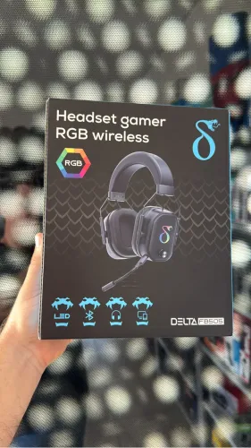 Headset Gamer wireless com adaptador vira lapela