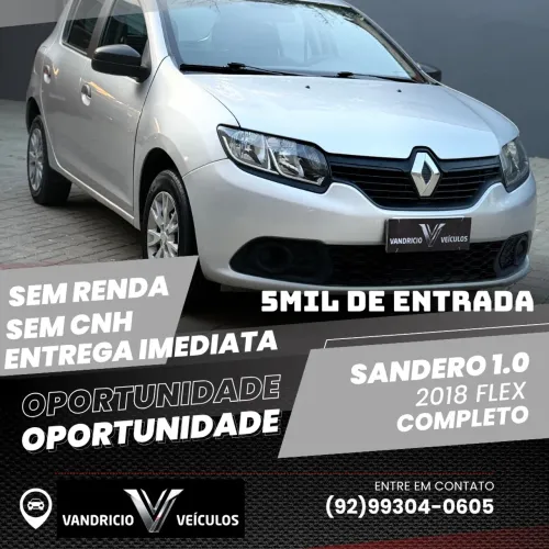 Sandero 2018 completo 5mil de entrada 