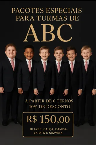 Aluguel de ternos infantil para ABC