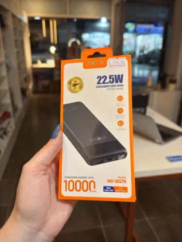 Carregador Portátil Power Bank 10000mAh 22.5W Inova