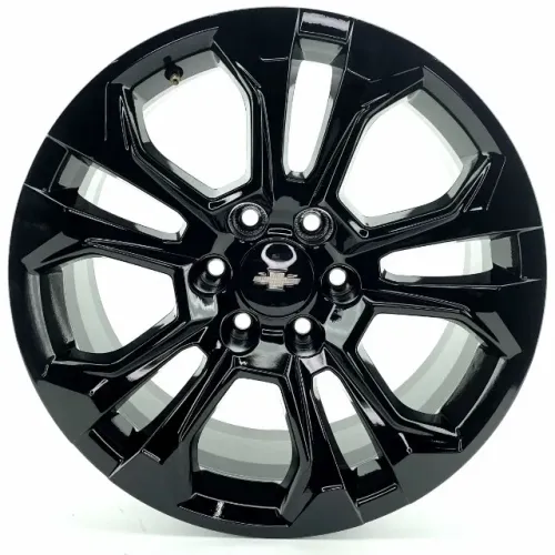 JOGO DE RODAS ORIGINAIS GM SILVERADO HIGH COUNTRY ARO 20 PRETO BRILHANTE SEMINOVAS