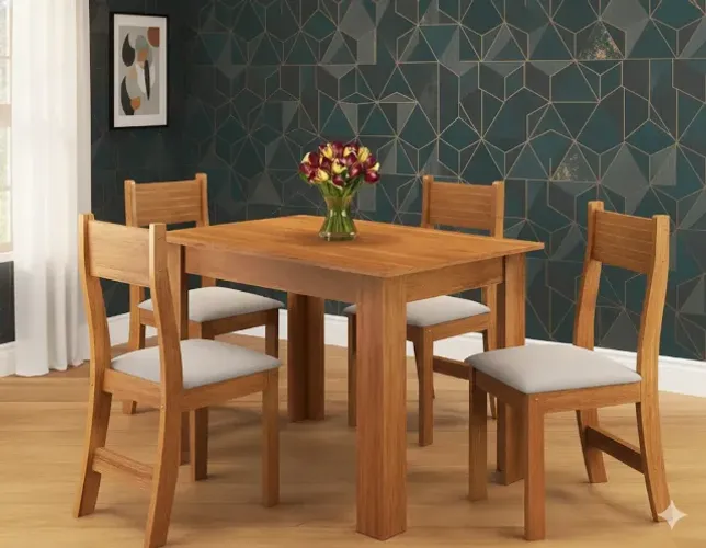 Promoção Mesa de Jantar Palace com Cadeiras Brisa Bronze (FRETE GRÁTIS)