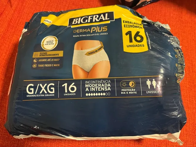 Bigfral Derma Plus G/XG - 16 Unidades - Pacote Aberto, Lacre Interno Intacto!