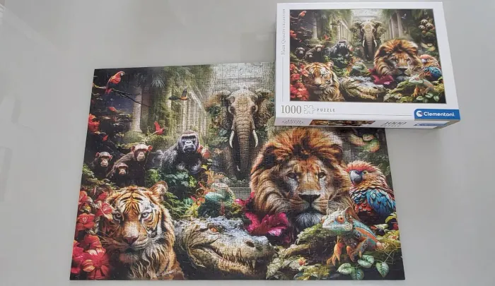 Quebra- Cabeça Clementoni 1000 peças, Mystic Jungle.