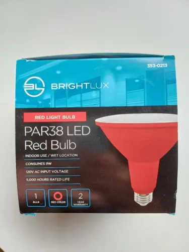 Lâmpada LED PAR38 Vermelha 9W - Brightlux