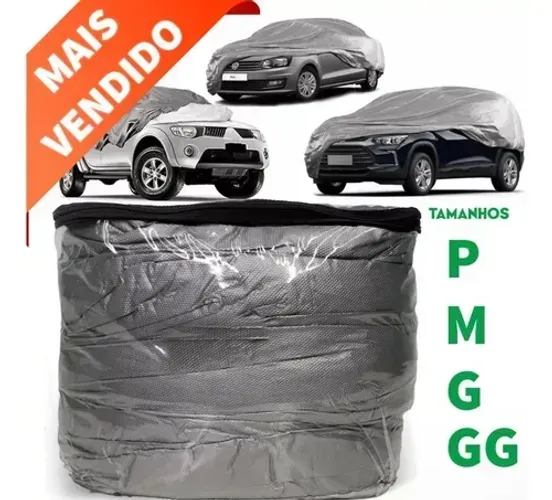 Capa Cobrir Carro Proteger Sol E Chuva 100% Impermeável Tamanhos P M G 