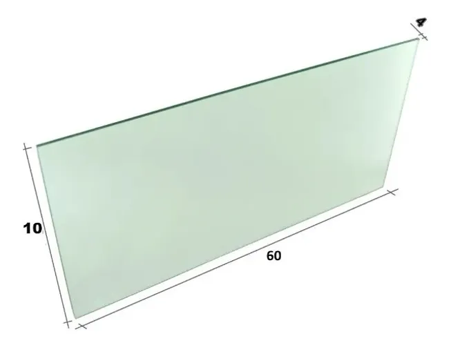 Vidro Para Balcão Modulado Temperado 4 Mm 10x60 Cm Pct 20 Un 