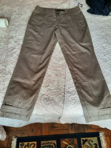 Calça social bege feminina