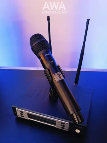 Microfone Sem Fio Profissional Dylan D-9001 TB - Talkbak Botão Comunicação