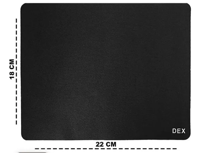 Mouse Pad Mousepad gamerTecido Emborrachado Antiderrapante 18 cm x 22 cm Preto