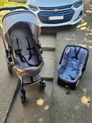 Carrinho de Bebê + Bebê Conforto + Base Dzieco 360° Vulkan