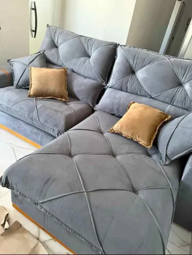 Sofá retrátil luxuoso molas ensacadas e espuma D33