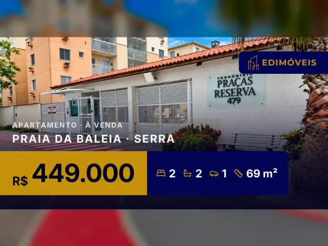Praia da Baleia| Apartamento 2 quartos em condomínio completo